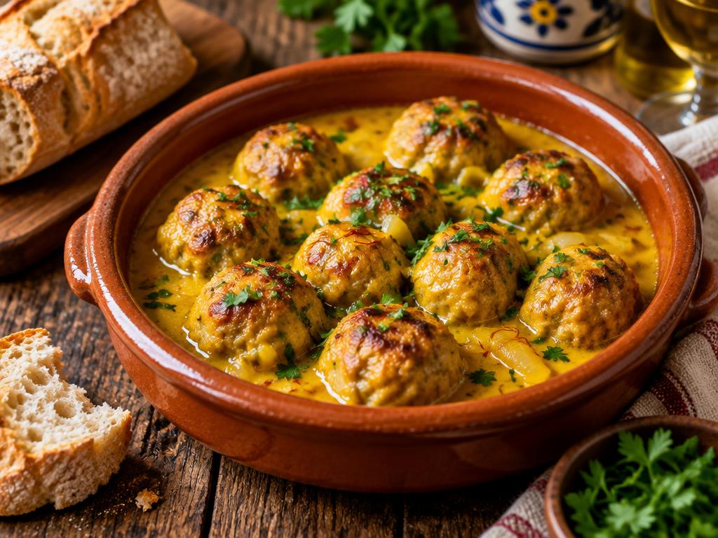 Meatballs in Saffron Sauce — $9